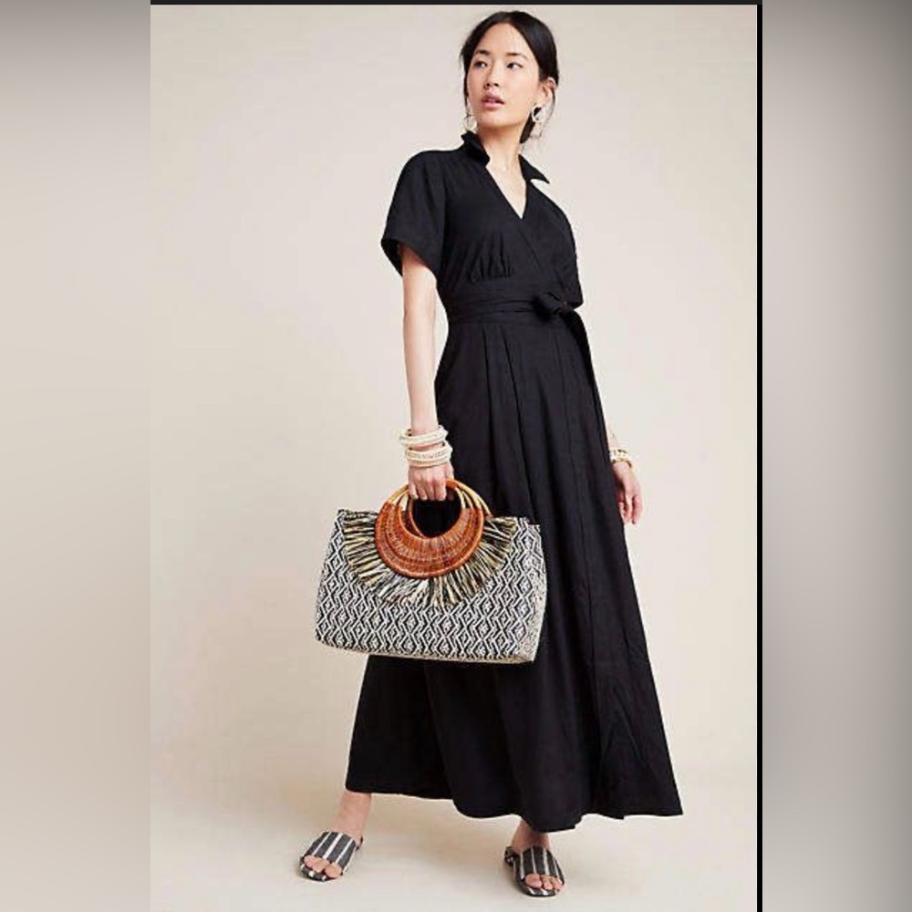 NWOT Antropologie Maeve Janae Maxi Shirtdress 12